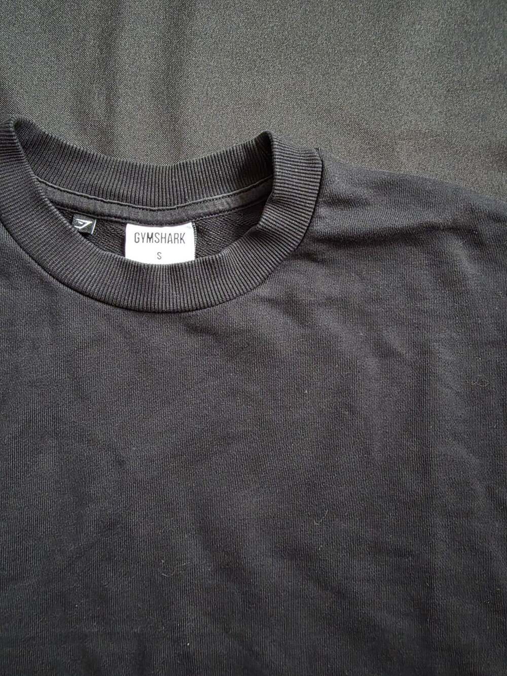 Gymshark Crew Neck Sweatshirt Size S Black Cotton Pullover
